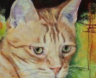 Die Katzenmalerin “Obi” www.katzenundkunst.de von Ulla Schönhense, freischaffende Künstlerin aus Dortmund